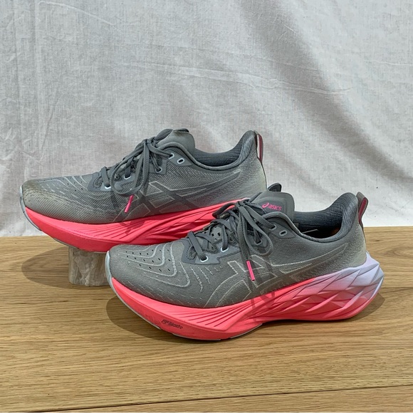 Asics Shoes - Asics Novablast 4 Sheet Rock/White/Pink Running Shoes Women’s Size 10